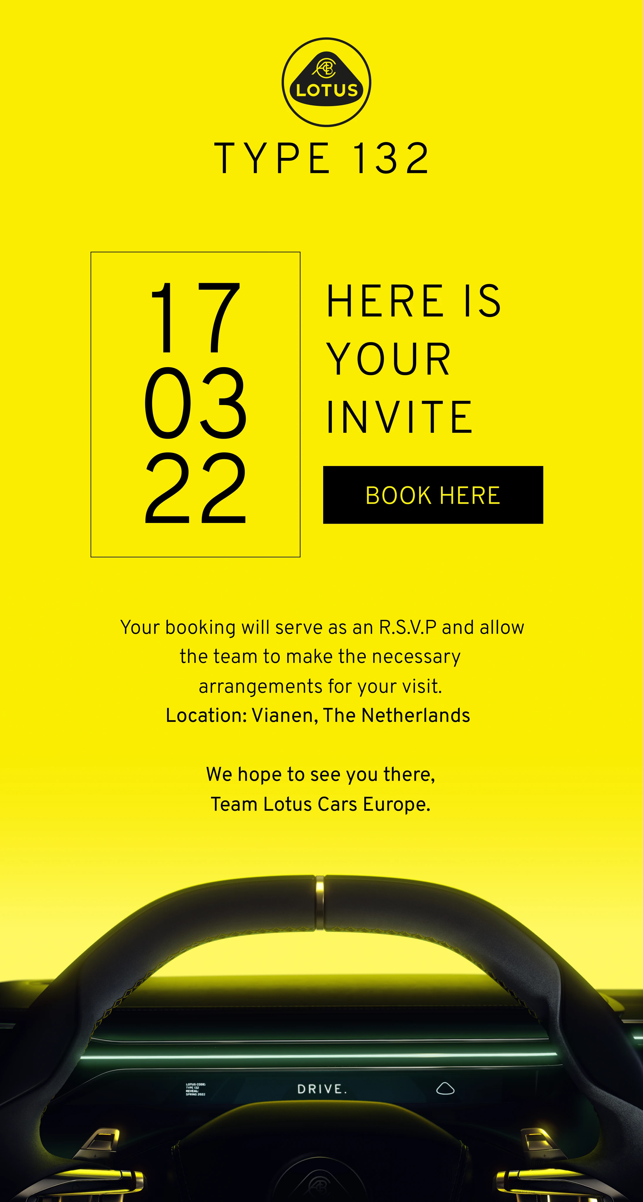 Invitation email